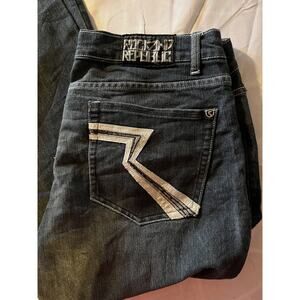 Rock & Republic Womens Size 9 Dark Denim Blue Jeans